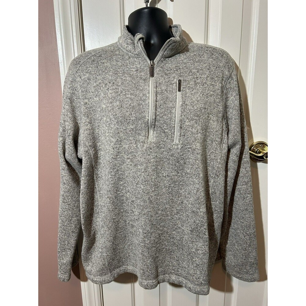 Woolrich 1/4 Zip Sweater Mens Size XL Gray Mock Neck